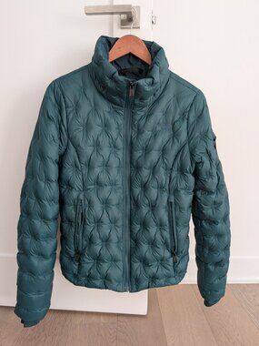 North Face Holladown Crop 550 Down Puffer Jacket - Ponderosa Green